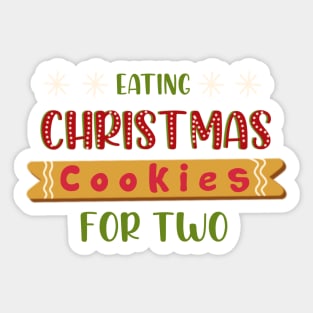 Eating Christmas Cookies for Two Sticker